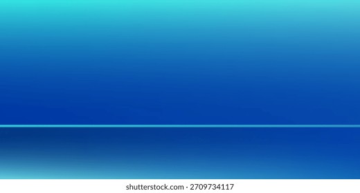 Moderna sala de estudio degradado azul-verde, patrón de fondo abstracto, paredes y piso reflejan luces de neón, tonos oscuros abstractos modernos