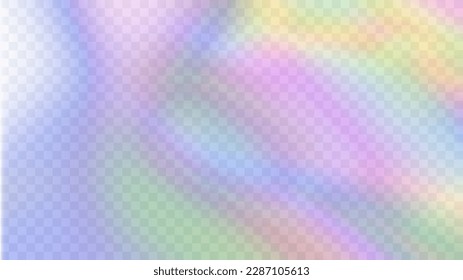 Modern blurred gradient background in trendy retro 90s, 00s style. Y2K aesthetic. Rainbow light prism effect. Hologram reflection. Poster template for social media posts, digital marketing, sales prom