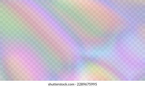 Modern blurred gradient background in trendy retro 90s, 00s style. Y2K aesthetic. Rainbow light prism effect. Hologram reflection. Poster template for social media posts, digital marketing, sales prom