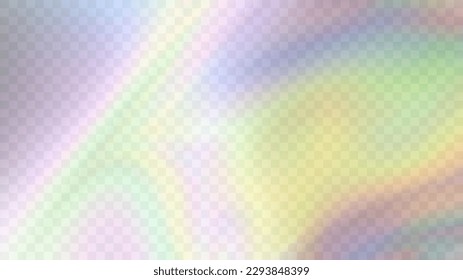 Modern blurred gradient background in trendy retro 90s, 00s style. Y2K aesthetic. Rainbow light prism effect. Hologram reflection. Poster template for social media posts, digital marketing, sales prom