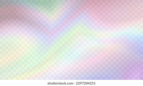 Modern blurred gradient background in trendy retro 90s, 00s style. Y2K aesthetic. Rainbow light prism effect. Hologram reflection. Poster template for social media posts, digital marketing, sales prom