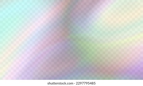 Modern blurred gradient background in trendy retro 90s, 00s style. Y2K aesthetic. Rainbow light prism effect. Hologram reflection. Poster template for social media posts, digital marketing, sales prom