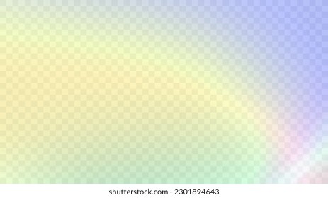 Modern blurred gradient background in trendy retro 90s, 00s style. Y2K aesthetic. Rainbow light prism effect. Hologram reflection. Poster template for social media posts, digital marketing, sales prom