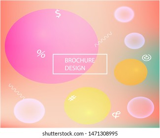 Modern blurry smooth background. Clean backdrop with simple muffled colors. Vector illustration pastel. Blue fluid colorful shapes for poster, presentation and banner.