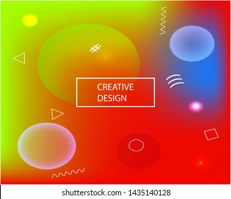 Modern blurry smooth background. Creative backdrop with bright rainbow colors. Vector illustration texture. Red fluid colorful shapes for poster, presentation and banner.