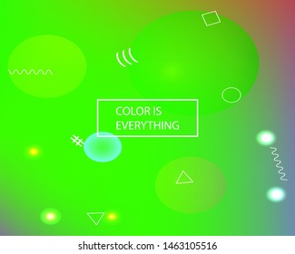 Modern blurry smooth background. Creative backdrop with simple muffled colors. Vector illustration theme. Green fluid colorful shapes for poster, presentation and banner.