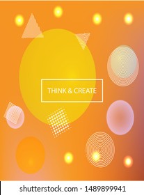 Modern blurry smooth background. Dynamic backdrop with colored bubbles and white shapes. Vector illustration art. Orange fluid colorful figures for poster, presentation and banner.