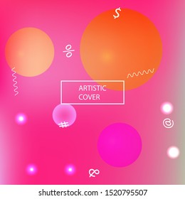 Modern blurry smooth background. Dynamic backdrop with colored bubbles and white shapes. Vector illustration vintage. Pink fluid colorful figures for poster, presentation and banner.