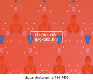 Modern blurry smooth background. Light backdrop with simple different flowers. Vector illustration layout. Red and green colorful template for poster, presentation and banner.