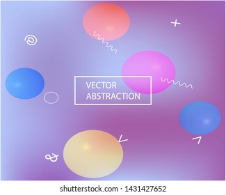 Modern blurry smooth background. Liquid backdrop with bright rainbow colors. Vector illustration space. Violet fluid colorful shapes for poster, presentation and banner.