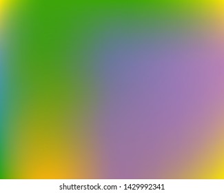 Modern blurry smooth background. Minimal backdrop with bright rainbow colors. Vector illustration flyer. Green fluid colorful shapes for poster, presentation and banner.