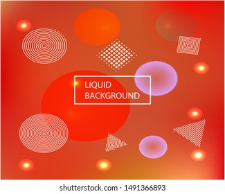 Modern blurry smooth background. Minimal backdrop with colored bubbles and white shapes. Vector illustration theme. Red fluid colorful figures for poster, presentation and banner.