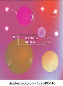 Modern blurry smooth background. Original backdrop with colored bubbles and white shapes. Vector illustration elements. Green fluid colorful figures for poster, presentation and banner.