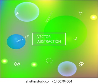 Modern blurry smooth background. Vector illustration pastel. Colorful backdrop with bright rainbow colors. Green fluid colorful shapes for poster, presentation and banner.