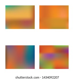 Modern blurry smooth background. Vector illustration flyer. Fresh backdrop with bright rainbow colors. Orange fluid colorful shapes for poster, presentation and banner.