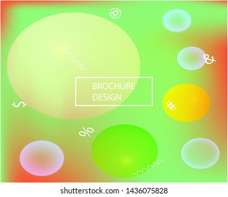 Modern blurry smooth background. Vector illustration layout. Light backdrop with bright rainbow colors. Green fluid colorful shapes for poster, presentation and banner.