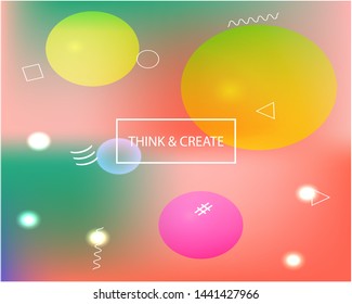 Modern blurry smooth background. Vector illustration space. Fluid backdrop with bright rainbow colors. Pink fluid colorful shapes for poster, presentation and banner.
