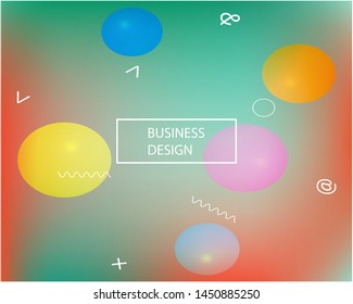 Modern blurry smooth background. Vector illustration art. Dynamic backdrop with simple muffled colors. Green fluid colorful shapes for poster, presentation and banner.