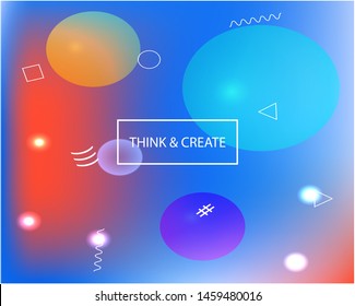 Modern blurry smooth background. Vector illustration pastel. Minimal backdrop with simple muffled colors. Blue fluid colorful shapes for poster, presentation and banner.