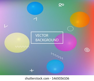Modern blurry smooth background. Vector illustration space. Flat backdrop with simple muffled colors. Green fluid colorful shapes for poster, presentation and banner.