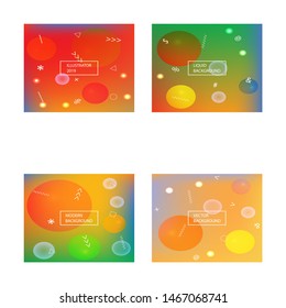 Modern blurry smooth background. Vector illustration art. Colorful backdrop with simple muffled colors. Orange fluid colorful shapes for poster, presentation and banner.