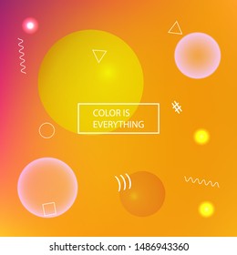 Modern blurry smooth background. Vector illustration theme. Vibrant backdrop with simple muffled colors. Orange fluid colorful shapes for poster, presentation and banner.