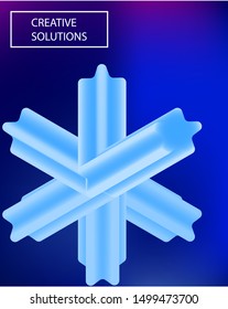 Modern blurry smooth background. Vector illustration space. 3D backdrop with colored blend. Blue, violet and white celebration template for your projects, graphic design, user interface or app.