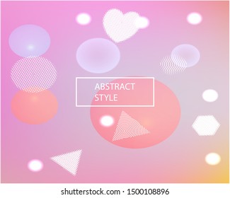 Modern blurry smooth background. Vector illustration pastel. Fluid backdrop with colored bubbles and white shapes. Pink fluid colorful figures for poster, presentation and banner.