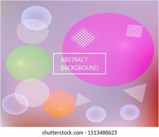 Modern blurry smooth background. Vector illustration theme. Futuristic backdrop with colored bubbles and white shapes. Violet fluid colorful figures for poster, presentation and banner.