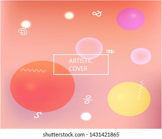 Modern blurry smooth background. Vibrant backdrop with bright rainbow colors. Vector illustration layout. Pink fluid colorful shapes for poster, presentation and banner.