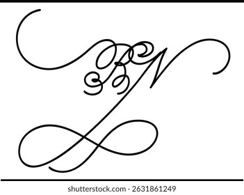 Modern BN Logo Design – Interlocking B and N Letters in Bold Monogram Emblem Style
