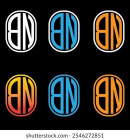 Modern BN Round Logo Design – Minimalist and Professional, BN Letter Round Logo – Clean and Simple Design, BN logo, professional BN logo design 

