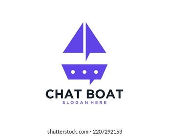 diseño del logotipo del chat de burbujas	

