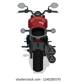 Modern Bobber Motorcicle Bike. Vector Illustration