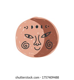 Modern bohemian style, folk tribal art in the Scandinavian style. Folk mythology, Swedish folklore. animals and plants.