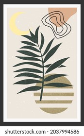 Modern boho abstract trendy background design.