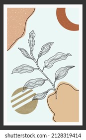 Modern boho abstract trendy background design.