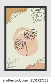 Modern boho abstract trendy background design.