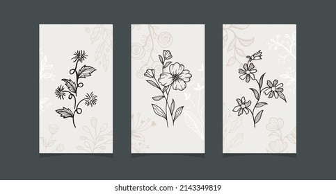 Modern boho abstract trendy background design.
