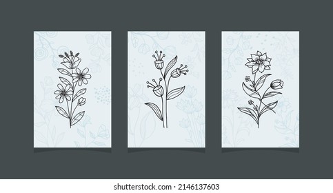 Modern boho abstract trendy background design.