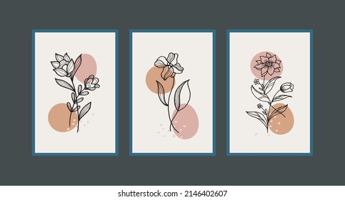 Modern boho abstract trendy background design.