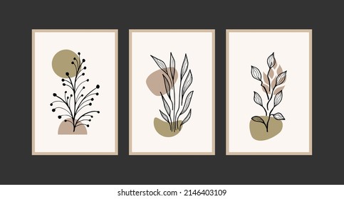 Modern boho abstract trendy background design.