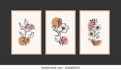 Modern boho abstract trendy background design.