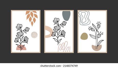 Modern boho abstract trendy background design.