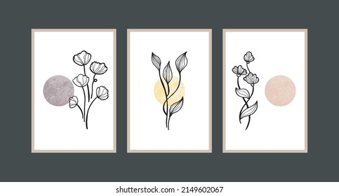 Modern boho abstract trendy background design.