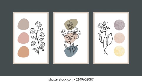Modern boho abstract trendy background design.