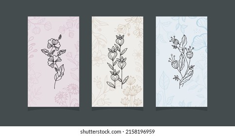 Modern boho abstract trendy background design.