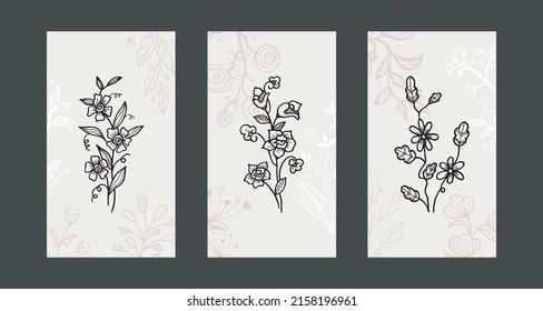 Modern boho abstract trendy background design.