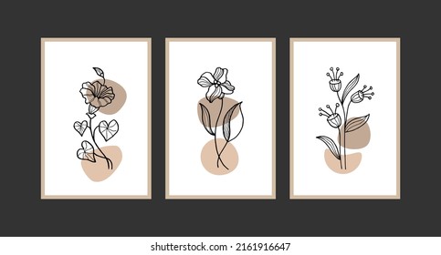 Modern boho abstract trendy background design.