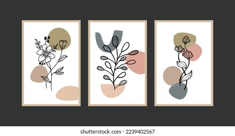 Modern boho abstract trendy background design.